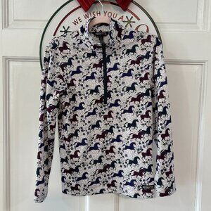 Kerrits Kids Equestrian Long Sleeve Riding Shirt, Aire Ice Fil, Sz small, NWT